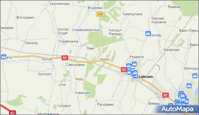 mapa Wólka gmina Strzałkowo, Wólka gmina Strzałkowo na mapie Targeo