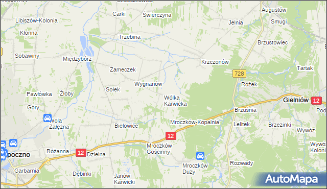 mapa Wólka Karwicka, Wólka Karwicka na mapie Targeo