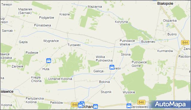 mapa Wólka Putnowicka, Wólka Putnowicka na mapie Targeo
