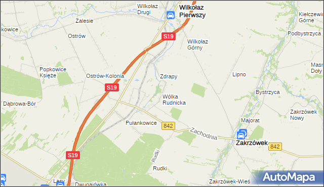 mapa Wólka Rudnicka, Wólka Rudnicka na mapie Targeo