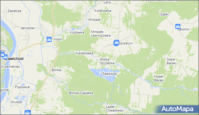 mapa Wólka Szczecka, Wólka Szczecka na mapie Targeo