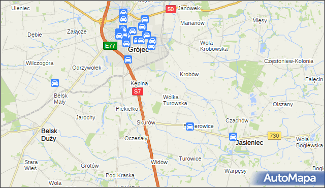 mapa Wólka Turowska, Wólka Turowska na mapie Targeo