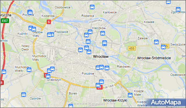 mapa Wrocławia, Wrocław na mapie Targeo