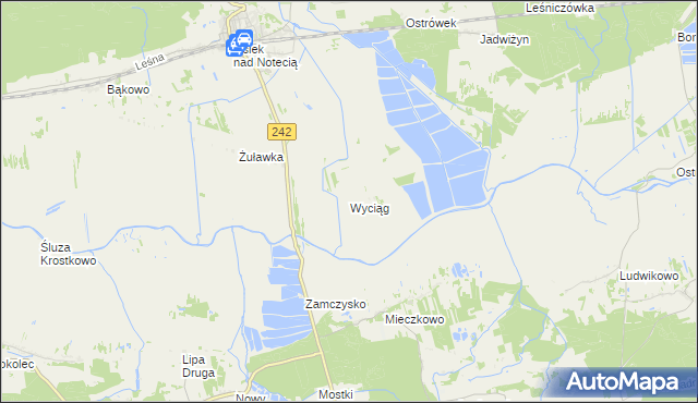 mapa Wyciąg, Wyciąg na mapie Targeo