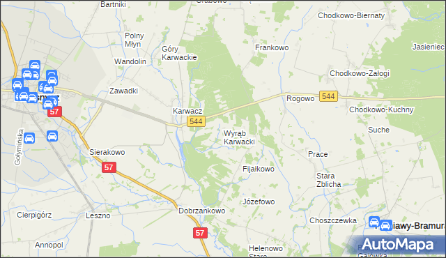 mapa Wyrąb Karwacki, Wyrąb Karwacki na mapie Targeo