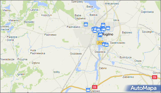 mapa Wyrobki gmina Mogilno, Wyrobki gmina Mogilno na mapie Targeo