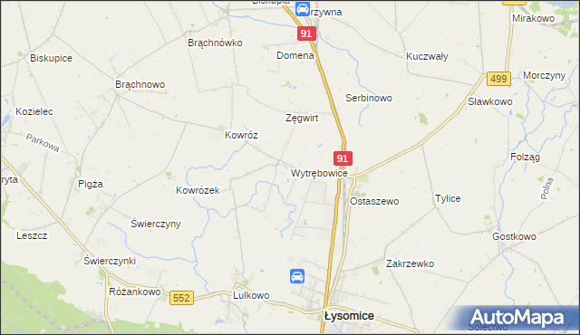 mapa Wytrębowice, Wytrębowice na mapie Targeo