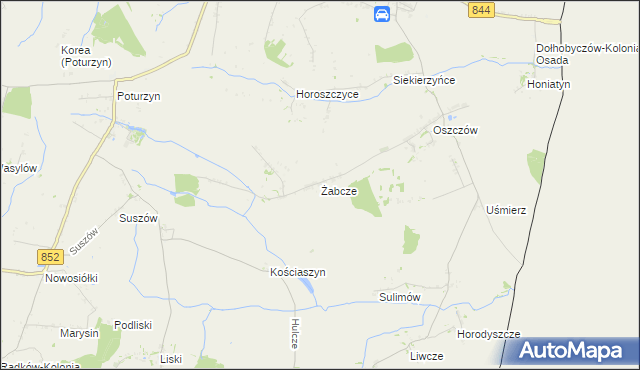 mapa Żabcze, Żabcze na mapie Targeo