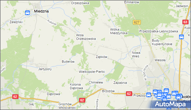 mapa Ząbków, Ząbków na mapie Targeo