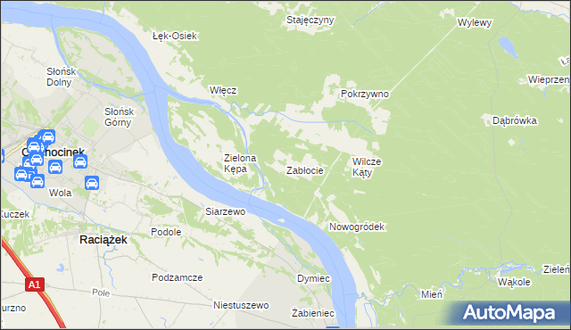 mapa Zabłocie gmina Czernikowo, Zabłocie gmina Czernikowo na mapie Targeo