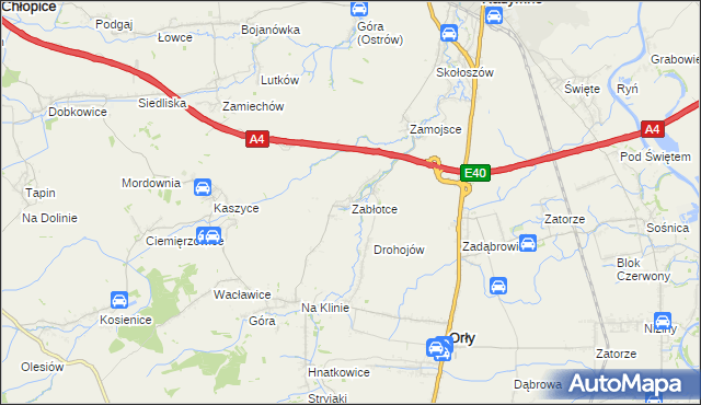 mapa Zabłotce gmina Radymno, Zabłotce gmina Radymno na mapie Targeo