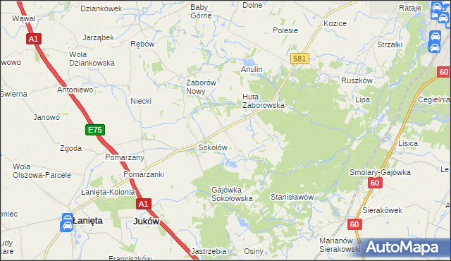 mapa Zaborów Stary, Zaborów Stary na mapie Targeo