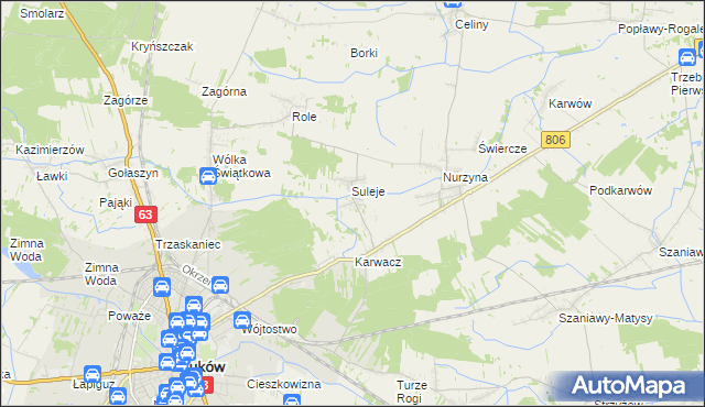 mapa Zabrodzie gmina Łuków, Zabrodzie gmina Łuków na mapie Targeo