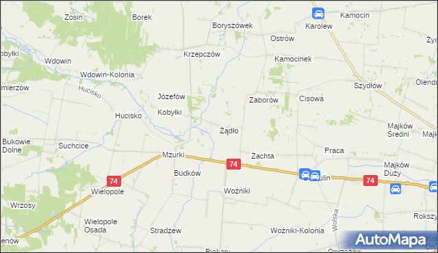 mapa Żądło, Żądło na mapie Targeo