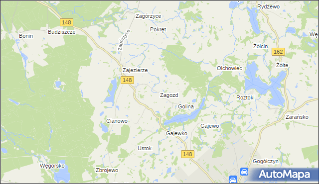 mapa Zagozd, Zagozd na mapie Targeo