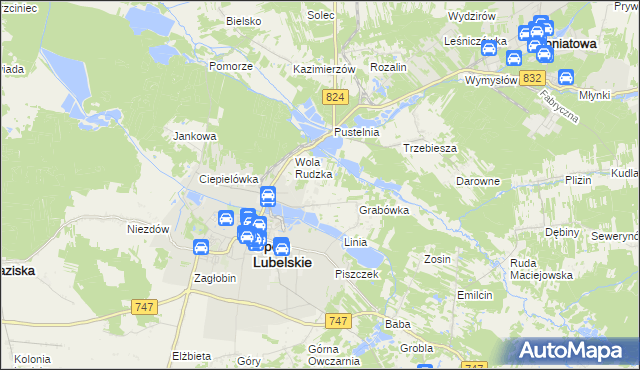 mapa Zajączków gmina Opole Lubelskie, Zajączków gmina Opole Lubelskie na mapie Targeo