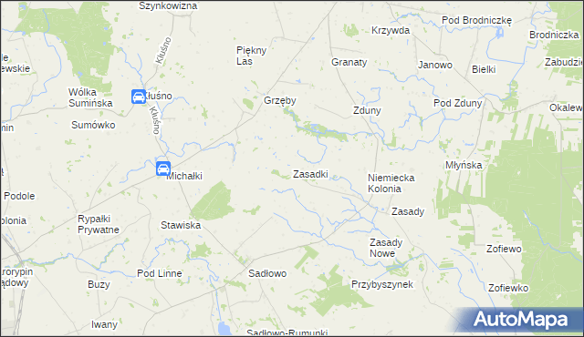 mapa Zasadki gmina Świedziebnia, Zasadki gmina Świedziebnia na mapie Targeo