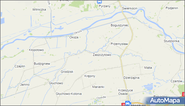 mapa Zaszczytowo, Zaszczytowo na mapie Targeo