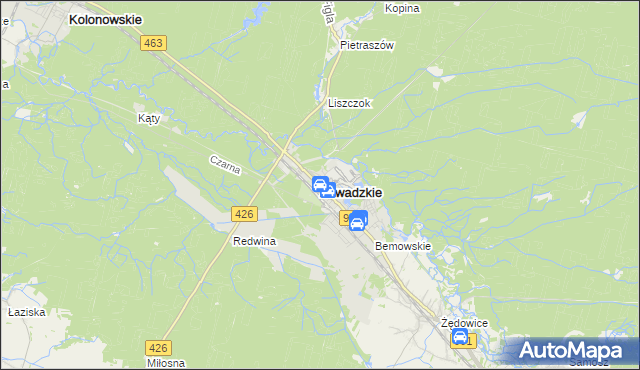 mapa Zawadzkie, Zawadzkie na mapie Targeo