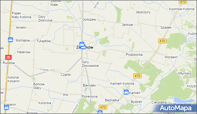 mapa Zborów gmina Żelazków, Zborów gmina Żelazków na mapie Targeo