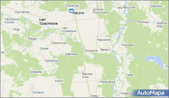 mapa Zbyłowice, Zbyłowice na mapie Targeo
