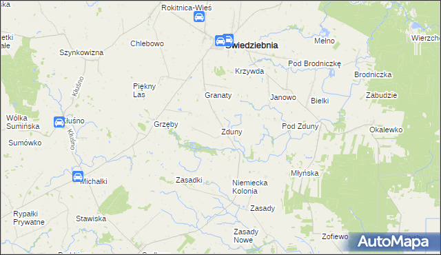 mapa Zduny gmina Świedziebnia, Zduny gmina Świedziebnia na mapie Targeo
