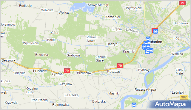 mapa Zdzieci Stare, Zdzieci Stare na mapie Targeo