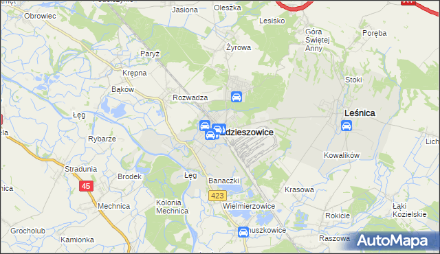 mapa Zdzieszowice, Zdzieszowice na mapie Targeo