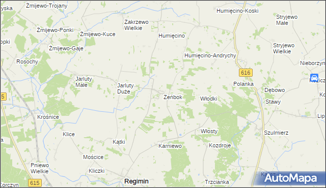mapa Zeńbok, Zeńbok na mapie Targeo