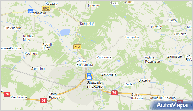 mapa Zgórznica, Zgórznica na mapie Targeo