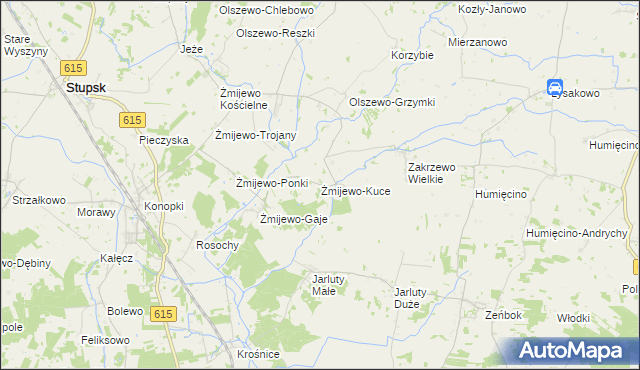 mapa Żmijewo-Kuce, Żmijewo-Kuce na mapie Targeo