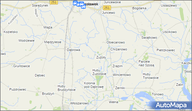 mapa Żużoły, Żużoły na mapie Targeo