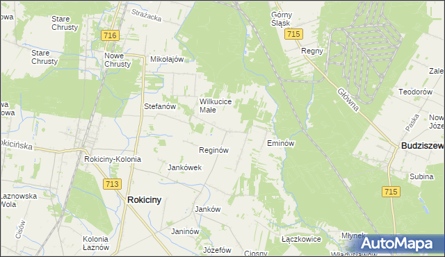 mapa Wilkucice Duże, Wilkucice Duże na mapie Targeo