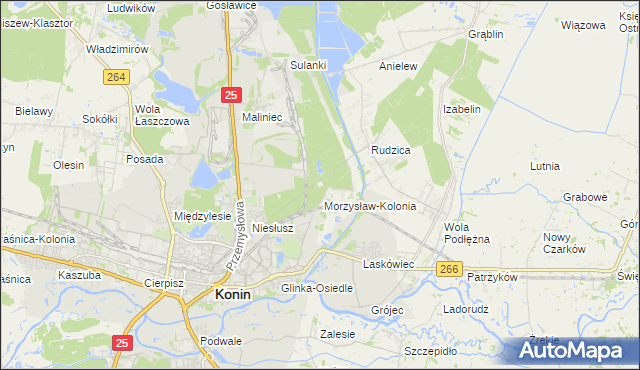 mapa Długa Łąka, Długa Łąka na mapie Targeo