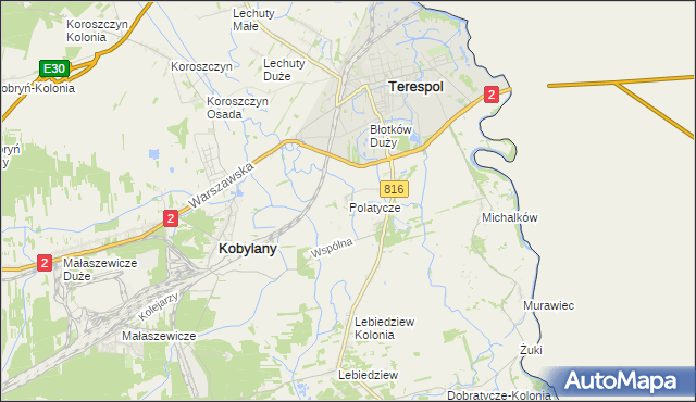 mapa Polatycze, Polatycze na mapie Targeo