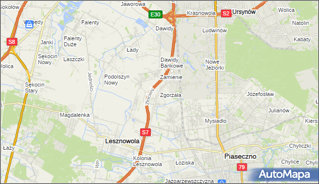 mapa Zgorzała, Zgorzała na mapie Targeo