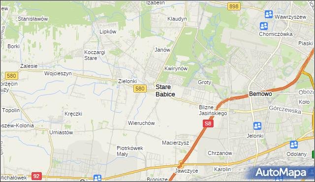 mapa Babice Nowe, Babice Nowe na mapie Targeo