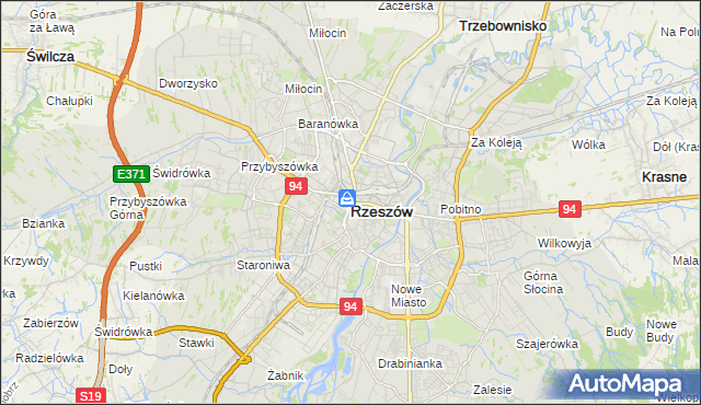 mapa Rzeszów, Rzeszów na mapie Targeo