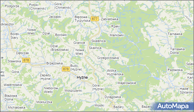 mapa Grzegorzówka, Grzegorzówka na mapie Targeo