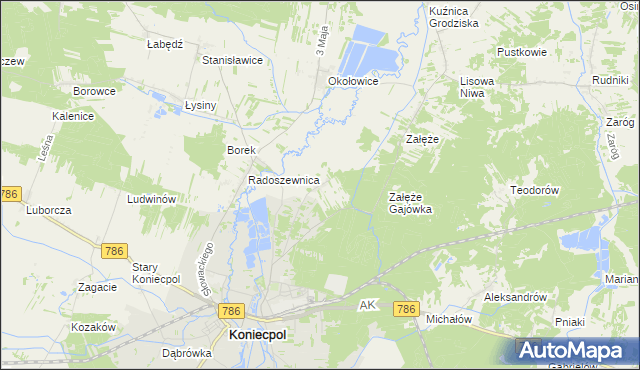 mapa Teresów, Teresów na mapie Targeo