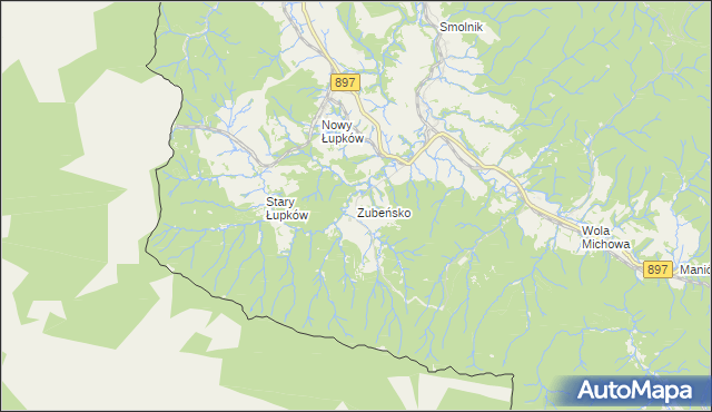 mapa Zubeńsko, Zubeńsko na mapie Targeo