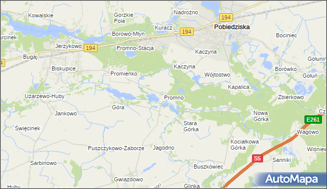 mapa Promno, Promno na mapie Targeo