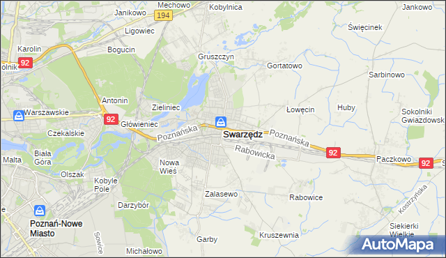 mapa Swarzędz, Swarzędz na mapie Targeo