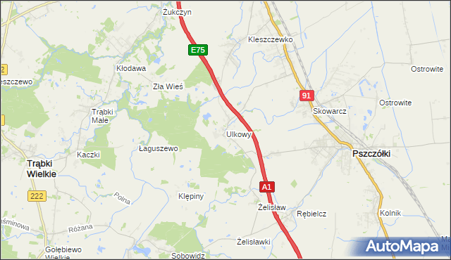 mapa Ulkowy, Ulkowy na mapie Targeo