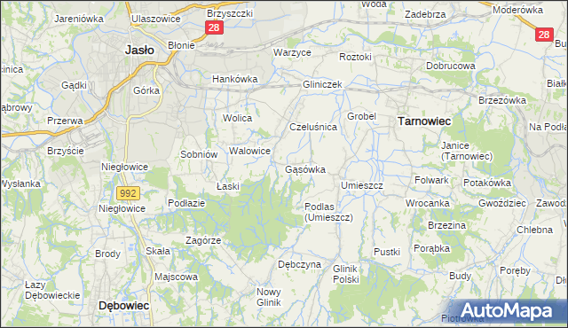 mapa Gąsówka, Gąsówka na mapie Targeo