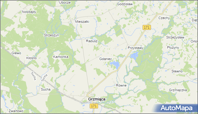 mapa Gdaniec, Gdaniec na mapie Targeo