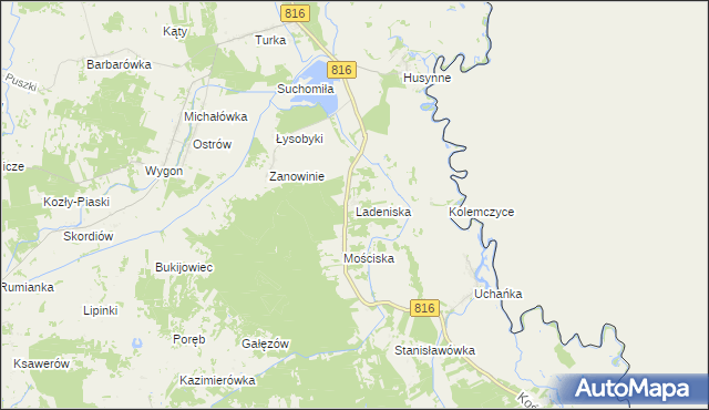 mapa Ladeniska, Ladeniska na mapie Targeo