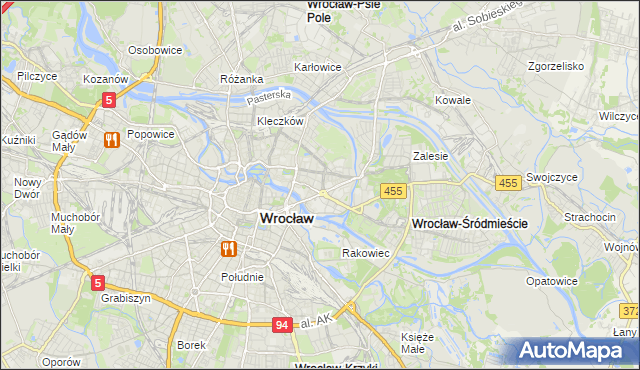 mapa Plac Grunwaldzki, Plac Grunwaldzki na mapie Targeo