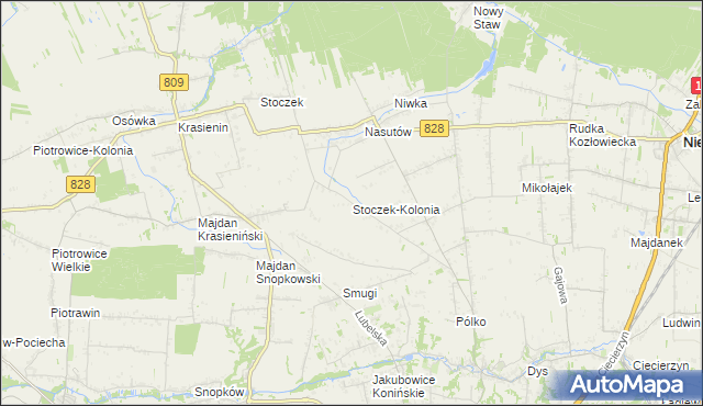 mapa Stoczek-Kolonia, Stoczek-Kolonia na mapie Targeo