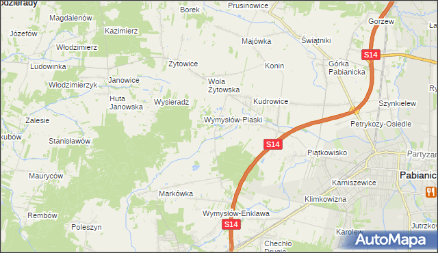 mapa Wymysłów Francuski, Wymysłów Francuski na mapie Targeo